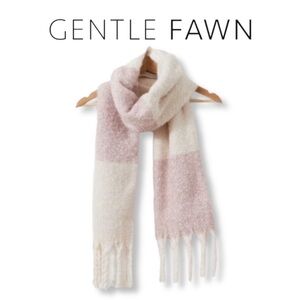 Gentle Fawn Scarf Shawl Wrap Oversized Pink Ivory Womens One Size NWTs
